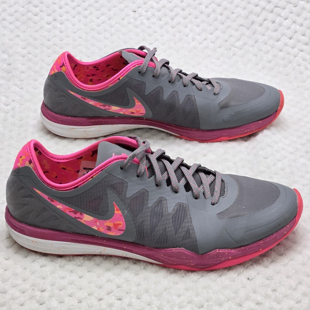 Nike 2015 Dual Fusion TR 3 #724812-005 Women's Size 8 Gray Pink Running Shoes - Picture 7 of 10